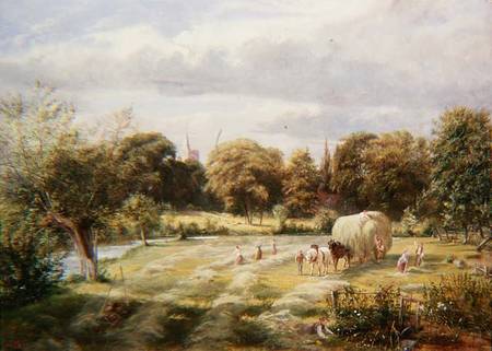 Harvesting Near Cranbrook, Kent von George Bernard O'Neill