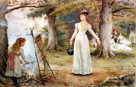 Stoking the Fire von George Goodwin Kilburne