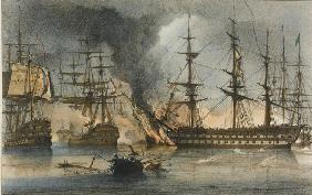 Die Seeschlacht von Navarino am 20. Oktober 1827 1828