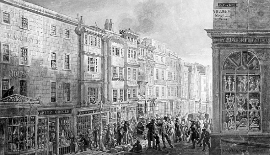 The Strand from the corner of Villiers Street von George the Elder Scharf