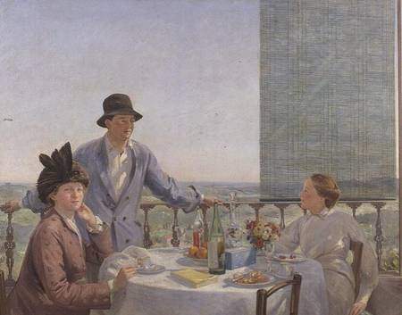 Portrait group with Albert Rutherston (1881-1953) (After Lunch) von Gerard Chowne