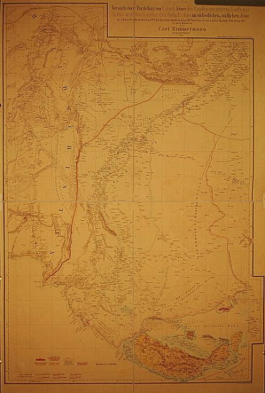 Map of the Cutch region of India and its border with neighbouring Baluchistan, Carl Zimmerman von German School