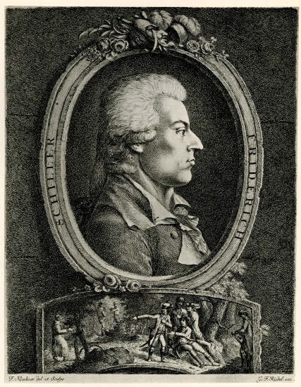 Friedrich von Schiller von German School, (19th century)