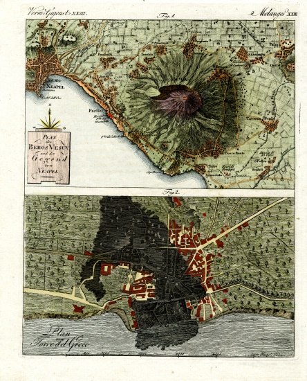 The Vesuvius von German School, (19th century)