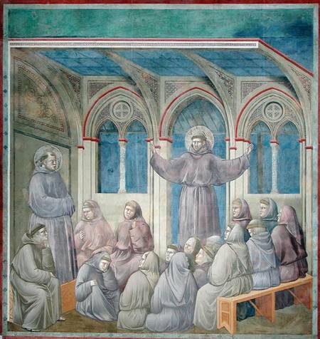 The Apparition at the Chapter House at Arles von Giotto (di Bondone)
