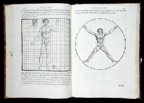 Ideal proportions based on the human body, from 'Della Architettura' published