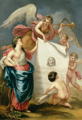 Allegorical study for a memorial print of Handel