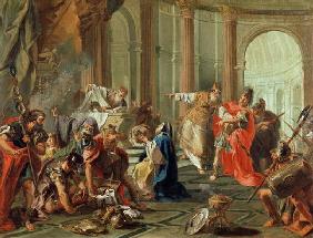 Crassus Ransacks the Temple of Jerusalem, 1743 (oil on canvas) 1886