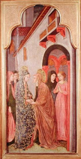 The Visitation, from an altarpiece depicting scenes from the life of the Virgin c.1445