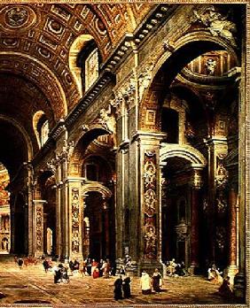 Cardinal Melchior de Polignac (1661-1742) Visiting St. Peter's in Rome  (detail)