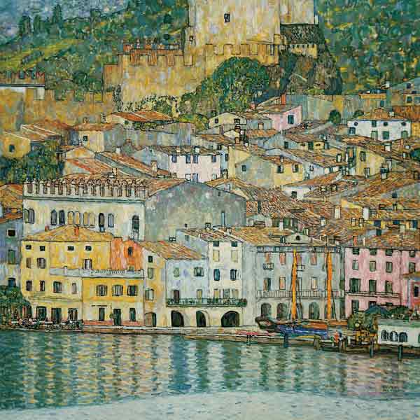 Malcesine am Gardasee als Kunstdruck oder handgemaltes Gemälde.