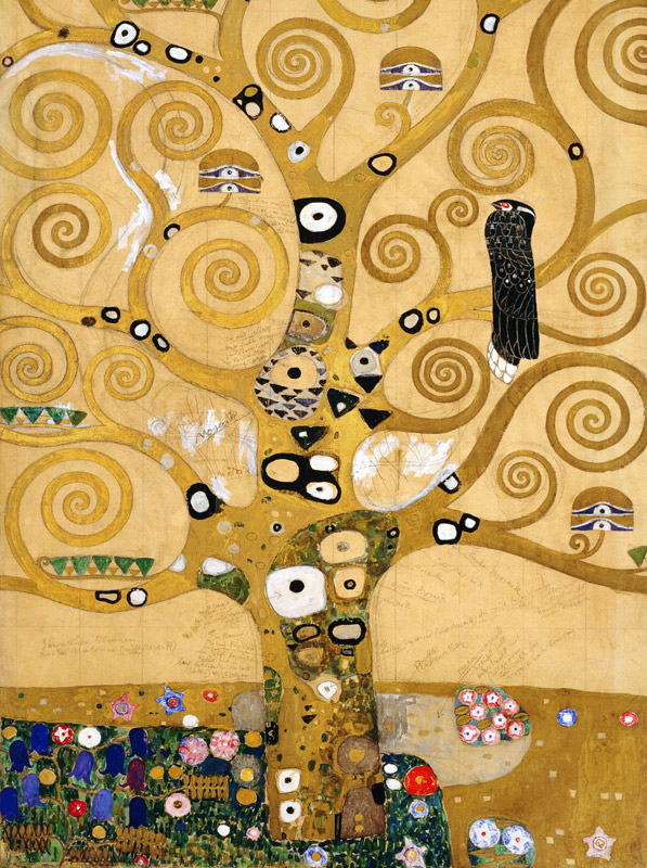 Der Lebensbaum Mittelteil - Gustav Klimt als Kunstdruck oder Gemälde.