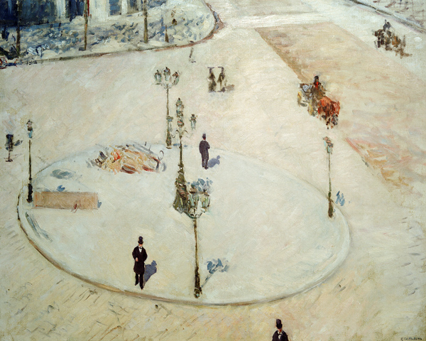 Verkehsinsel, Boul.Haussman von Gustave Caillebotte