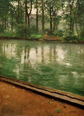 L''Yerres,  effet de pluie - Gustave Caillebotte
