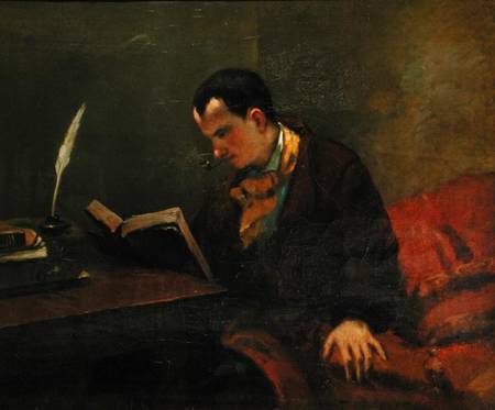 Portrait of Charles Baudelaire (1821-67) von Gustave Courbet