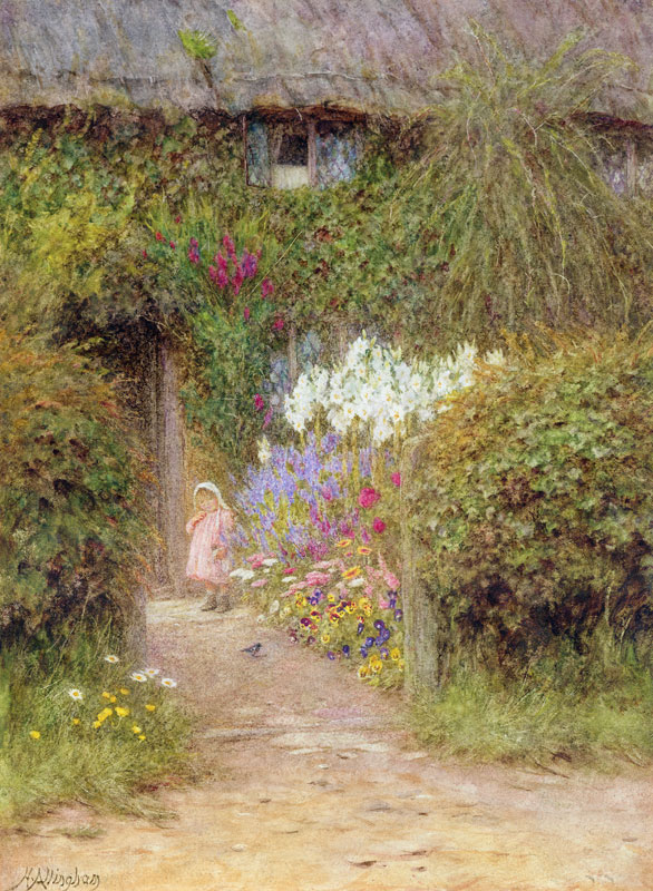 A cottage at Redlynch von Helen Allingham