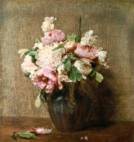 Pivoines Blanches et Roses, Narcisses