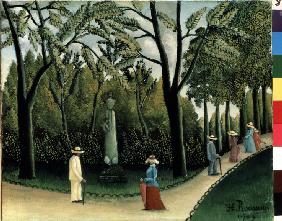 Das Chopin-Denkmal im Jardin du Luxembourg 1909