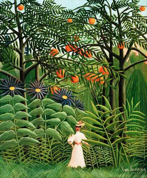 H.Rousseau, Femme se promenant..