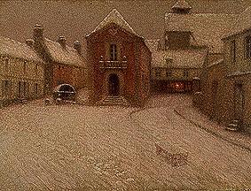 Winterabend in Gerberoy. von Henri Le Sidaner