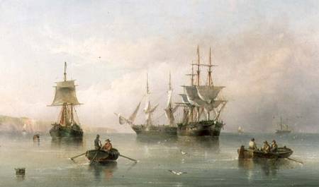 Shipping in a Calm von Henry Redmore