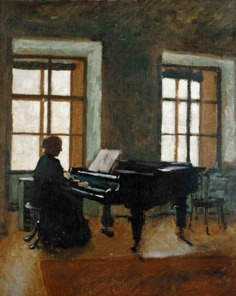 Am Klavier - Herbert Masaryk als Kunstdruck oder Gemälde.