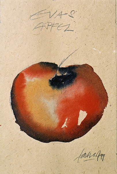 Evas Apfel - HG Fackert als Kunstdruck oder handgemaltes Gemälde.