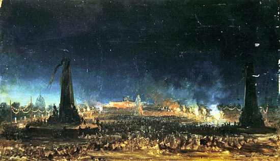 Night festival on the Champ de Mars, Paris von Hippolyte Victor Valentin Sebron