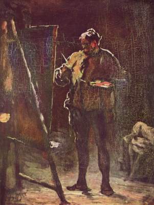 Der Maler vor der Staffelei - Honoré Daumier als Kunstdruck oder Gemälde.