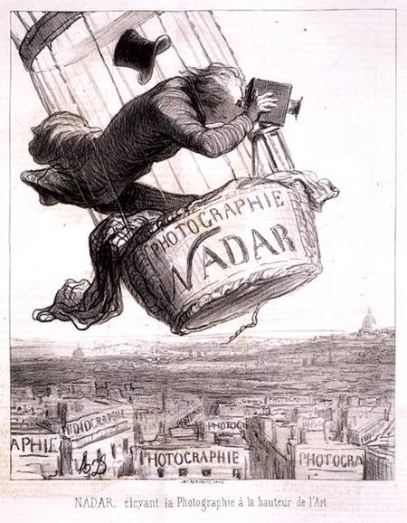 Nadar (1820-1910) elevating Photography to the height of Art von Honoré Daumier