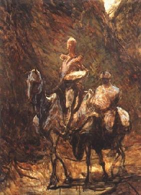 Don Quichotte et Sancho Pança l 1870