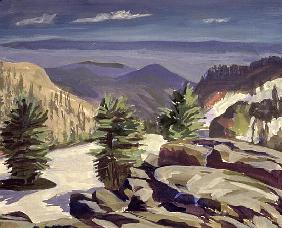 Mountain Vista, at Lassen Volcanic National Park, 2000 (acrylic on canvas) 