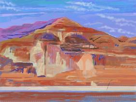 Painted Cliffs, Lake Powell (computer art) 