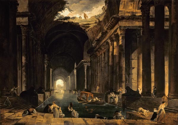 Antikes Leben in den Thermen von Hubert Robert