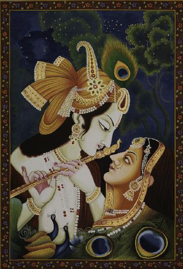 RADHA KRISHNA GEMÄLDE