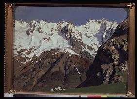 Die Gebirgskette des Montblanc 1897