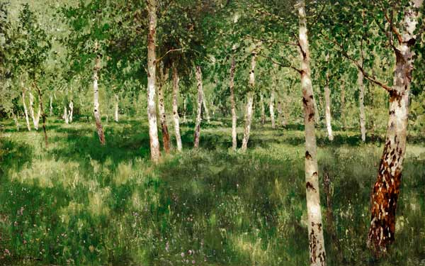 Birch Copse von Isaak Iljitsch Lewitan