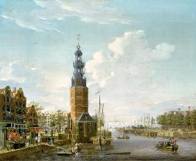 View of Amsterdam with the Montelbaanstower on the Oude Schans 1777