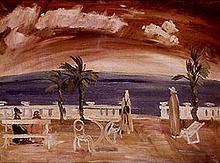 Am Meer unter violettem Himmel 1934