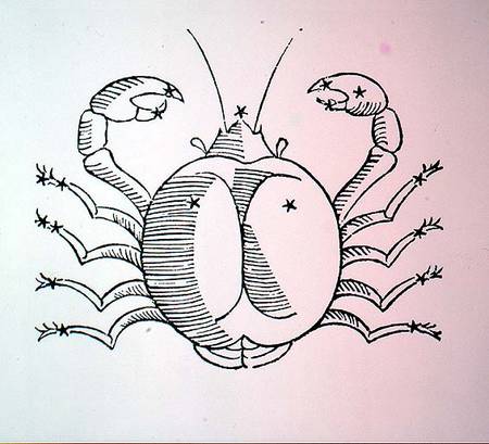 Cancer (the Crab) an illustration from the 'Poeticon Astronomicon' by C.J. Hyginus, Venice von Scuola pittorica italiana