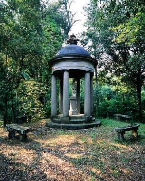 Temple with statue of Venus, Villa di Celle (photo) 19th