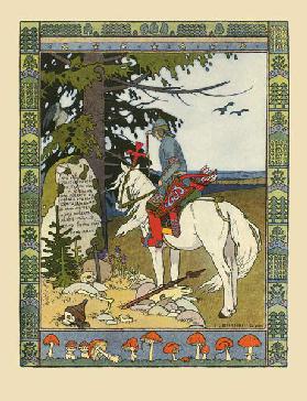 Illustration zum Märchen Iwan Zarewitsch, der Feuervogel und der graue Wolf 1902