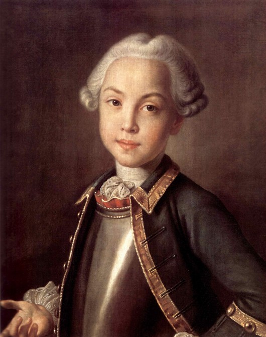 Porträt von Graf Nikolai Petrowitsch Scheremetew als Kind von Iwan Petrowitsch Argunow