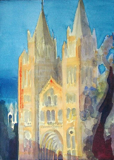 Main Entrance of The Natural History Museum, London, Sunset, 1994 (w/c on paper)  von Izabella  Godlewska de Aranda