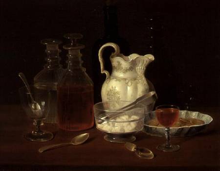 Still Life with Decanters von J. Rhodes