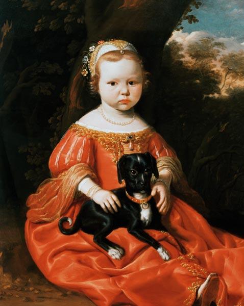 Portrait of a Girl with a Dog