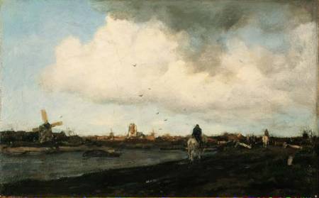 Landscape with Windmills von Jacob Henricus or Hendricus Maris