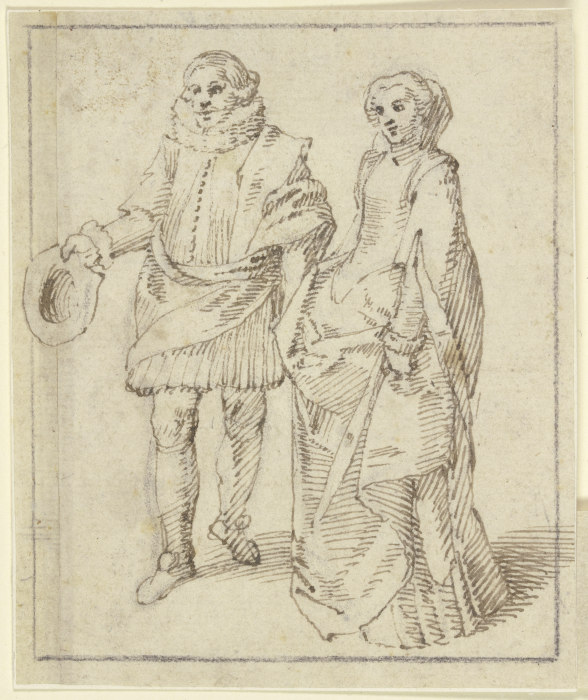 Ein Kavalier mit seiner Dame von Jacques Callot