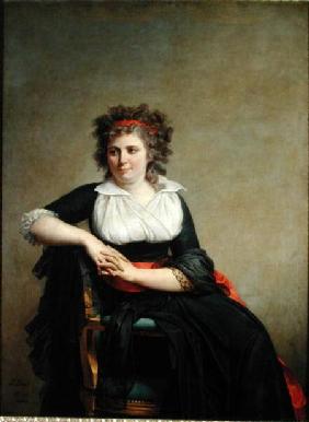 The Marquise d'Orvilliers (1772-1862) (nee Jeanne-Robertine Rilliet) Seated 1790