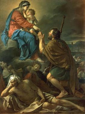 Saint Roch intercedant la Vierge pour la guerison des pestiferies 1780